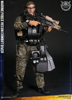 DAMTOYS 78055 1/6 ameriški Vojak Slika USMC MORSKE SILE RECON BOJ proti POTAPLJAČ GOZD MARPAT Prikrivanje VER Model Akcijske Figurice