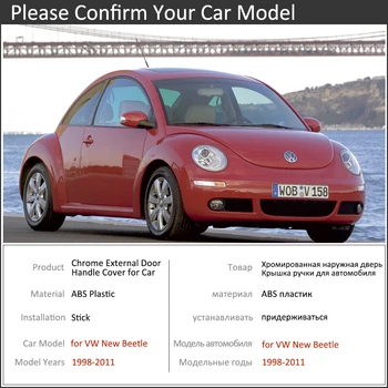Chrome Vrat Ročaj Kritje za Volkswagen VW passat Bjalla 1998~2011 2007 2008 2009 2010 Trim Nastavite Avto Zunanja Oprema