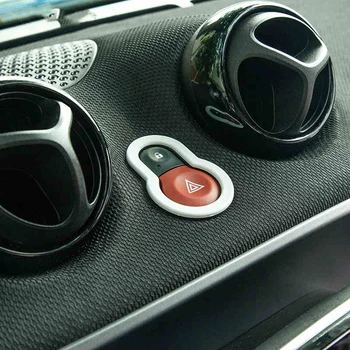 Opozorilna lučka gumb dekoracijo Za Mercedes Novo 453 Smart Forfour Fortwo ABS notranje trim avto styling dodatki