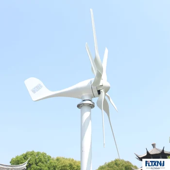 Proste energije Horizontalna Vetrne turbine 800w, bela s krmilnikom za dom čoln streetlight strehe