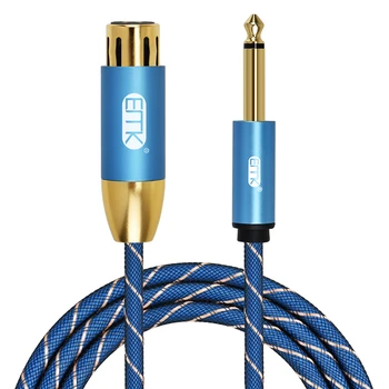 EMK Mikrofonski Kabel, XLR Ženski 1/4 Palca 6,35 mm TS Mono Moški Vtič Neuravnotežen, saj Povezujejo Kabel Mikrofon Kabel za Dinamično