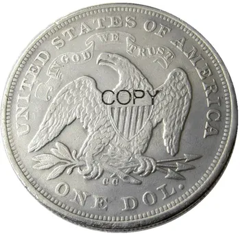 Sklop(1870-1873)-cc 4pcs Sedi Svobode Silver Plated Dolarjev En Dolar Kovanci, trgovina na Drobno