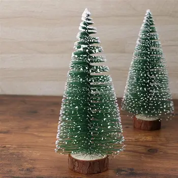 6pcs Mini Božično Drevo Palico, Belo Cedre Namizje Majhno Božično Drevo Bel Božič Cedre Mini Xmas Tree Novo Leto Dekoracijo