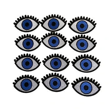 WUYUCONG Nov Prihod Majhne Modre Oči Obliži Železa na Zlo Zrkla Vezene Aplicirano za Čevlje Jopiči DIY Dekoracijo 10pcs/veliko