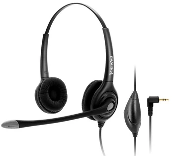 Nadzor glasnosti, Izklop stikalo in QD kabel, slušalke Binaural z 2,5 mm vtič za desck telefoni z 2,5 mm jack za slušalke