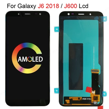 Črna TFT in AMOLED Lcd za SAMSUNG Galaxy J6 2018 lcd-Zaslon J600F J600F/DS J600G/DS LCD Zaslon na Dotik, Računalnike Skupščine