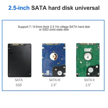 2.5 inch USB 3.0 5Gbps 6TB Veliko Pomnilnika Trdi Disk Primeru Zunanje Ohišje HDD Trdi Disk v Polje ABS za Windows 98SE/2000/ME/XP