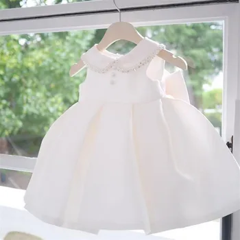 Baby Krst Krst Obleko Pearl Princesa Rojstni Dan, Poroko Otroci Obleke Za Dekleta Žogo Malo Obleke Družico Obleko