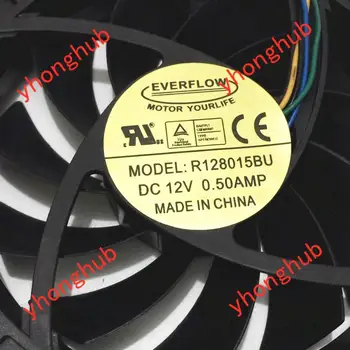 Everflow R128015BU DC 12V 0.50 A 80x80x15mm 4 Žice Strežnik Hladilni Ventilator