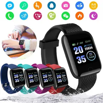 116 Plus Pametno Gledati Športna Zapestnica Bluetooth Smart Band Nepremočljiva Watch Srčni Utrip Zapestnica Krvni Tlak Monitor