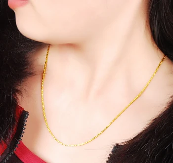 Visoka Kakovost 24K Zlata Barva Prekrita Ogrlice Imitacije Zlata Veriga Ogrlice Nakit Trgovini