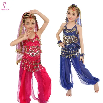 8 Barv Otroci Belly Dance Kostumi Nastavite Orientalske Plesne Kostume Dekle Egipt Egiptovski Indijski Bollywood Ples Trebuh Oblačila Indija