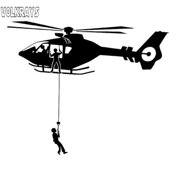 Volkrays Risanka Avto Nalepke Air Force Helikopter Vzorec Pribor Reflektivni Nepremočljiva zaščito pred soncem, Vinilne Nalepke,14 cm*17 cm