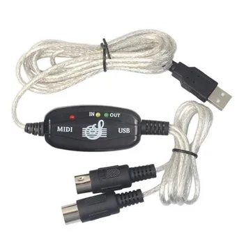 MIDI USB Kabel Pretvori Adapter USB-V-OUT MIDI Vmesnik, Kabel usb Pretvornik na PC Glasbe Tipkovnico Adapter Kabel 16 Kanalov Vroče