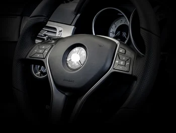Avto volan simbol 3D nalepke Avto Styling za Mercedes Benz A C E CLA GLA GLC GLE GLK GL ML Razred (3 barve možnosti)