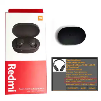 Novo 6 Kos/Veliko Xiaomi Redmi AirDots 2 Bluetooth 5.0 Zmanjševanje Hrupa z Mic AI Nadzor Redmi AirDots 2 Res Brezžične Slušalke