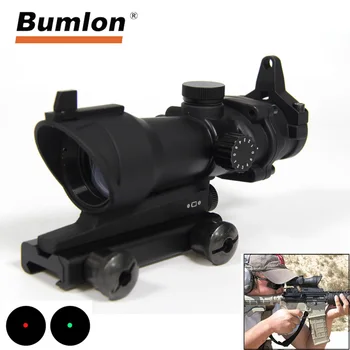 Bumlon ACOG 1X32 Red Dot Sight Optični Puško Področji ACOG Red Dot Področje Lov Obsegov Z 20 mm Nastavek za Airsoft Pištola