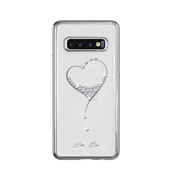 Za Samsung Galaxy S10 S10 Plus Primeru Jasno Slim Hrbtni Pokrovček Trdo Lupino Kristalno Luksuzni Bling Diamanti Za Ženske Kingxbar
