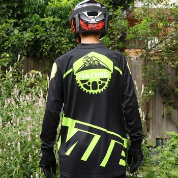 Vroče Prodaje MTB Racing team Motocross , gorsko bikemotorcycle absorpcijo Vlage in znoj jersey, dolgo majico