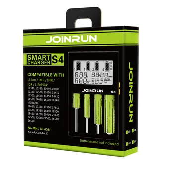 Joinrun S4 polnilnik LCD Zaslon Inteligentni li-ionska 18650 14500 16340 26650 AAA AA DC 12V Smart Polnilec za Baterije