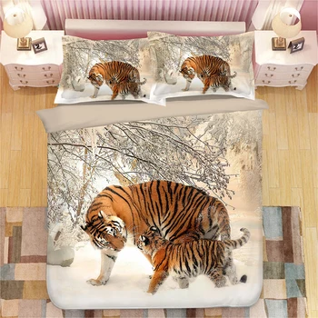Siberian husky 3D tiskanja posteljnina nabor king size tolažnik, prevleke za otroke postelja širjenje domačega tekstilnega 3-4pcs spalnica dekoracijo