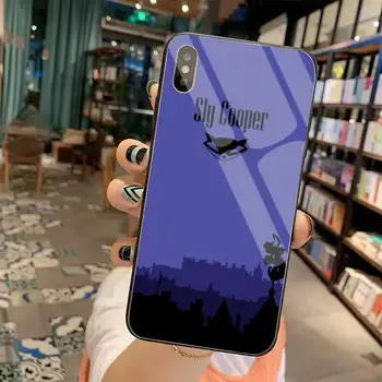 Sly Cooper modra risanka Telefon Primeru zajema Lupini Kaljeno Steklo Za iPhone 11 XR Pro XS MAX 8 X 7 6S 6 Plus SE 2020 primeru