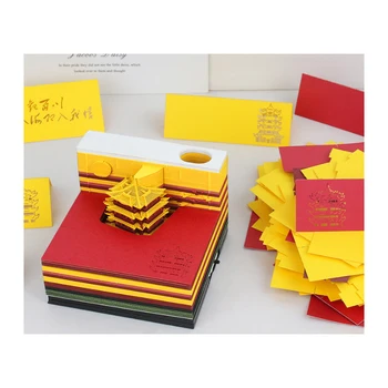 Diy Papir Blok 3D Udobje Nalepke, Knjige Kartico Obrti Japonskem Ustvarjalne Stereoskopski Lepljivo Opombo Papir z Led
