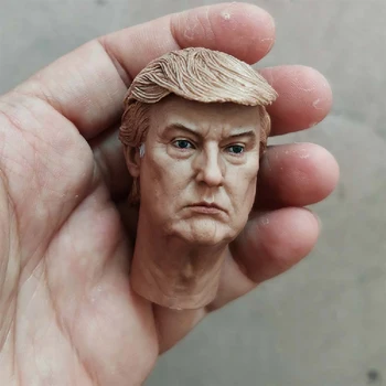 Na Zalogi 1/6 Obsega Azijski Moški Glavo Skulptura Adut Ameriški Predsednik Donald Adut Moški Glavo Carving Fit 12