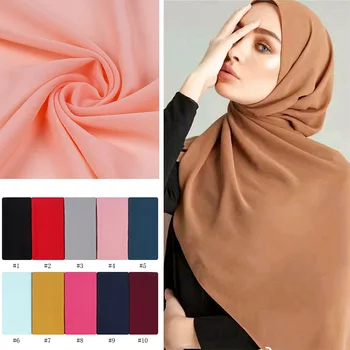 2020 Moda Trdna Šifon Muslimanskih Headscarf Ženske Instant Hidžab Šal Islamske foulard Šali in Obloge Glavo, Rute kopftuch