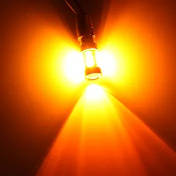 2pcs Napak Za Avtomobile Oranžni/Orange 80W LED BAU15S 7507 PY21W LED Žarnice Za Spredaj ali Zadaj Vključite Opozorilne Luči (Brez Hyper Flash)