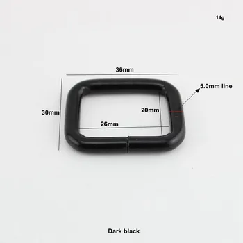 10pcs 50pcs 26 mm Temno črno Visoke kakovosti krog robu NOVE sponke kvadratnih sponke fasteners pribor 5,0 mm skladu diy