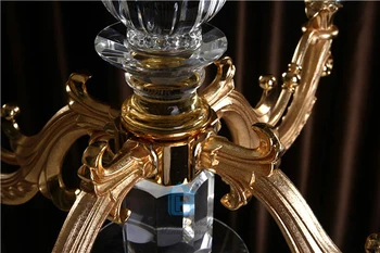 Luksuzni Zlate Roke Kristalno Candelabra Svijećnjak Za Poroko Decortion,Poroka Kristalno Candelabra Na Prodajo