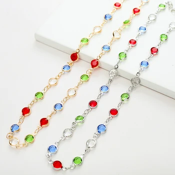 Prvotni načrt moda novo ogrlico ženska preprosto štiri-barvni krog divje neto rdeča ogrlica ženski temperament jeseni nakit