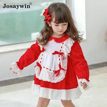 Obleko za Deklice Baby Jeseni, Pozimi Lolita Punca Princesa Poročno Obleko Peter pan Ovratnik Rojstni dan Obleko za Otroke Vestidos