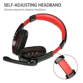 1 Kos Zložljive Brezžične Slušalke Bluetooth Slušalke Stereo Gaming Slušalke Z Mikrofonom Usnje Uho-pad Za Prenosni RAČUNALNIK