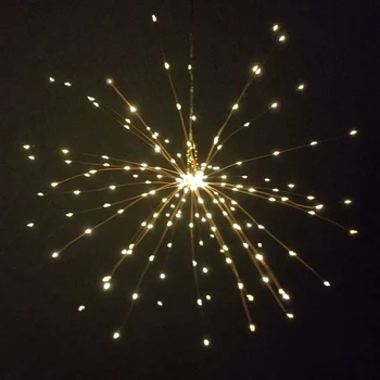 DIY prostem vrt dekoracijo LED eksplodirajo fireworks Božič pravljica luč, ki visi starburst LED niz garland BJStore