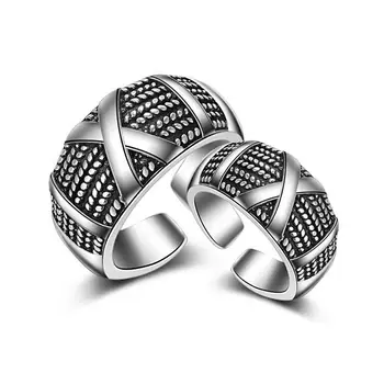 Nov prihod vroče prodajo fashion ljubitelje darilo retro slogu Tajski srebro 925 sterling srebro ljubitelje nekaj prst prstani, nakit,
