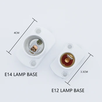 5PCS/Paket Mini E14 okova E27 Navojem Lučka Znanja E12 Žarnice Vtičnico Imetnik Napajalnik Za LED Žarnice