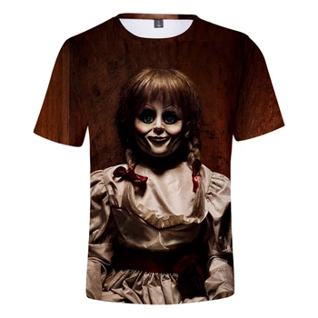 Horror Film Annabelle T-shirt Moški Ženske Street Nositi T-shirt Annabelle 3DT Majica Modnih Oblačil 2020 Hip Hop Oblačila XXS-4XL