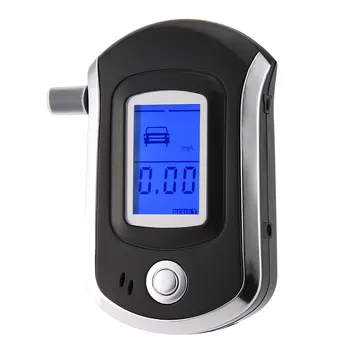 Digitalni Dih Alkohol Tester Breathalyzer z LCD Dispaly s 5 Ustniki Policija Alkohola Parkiranje Breathalyser Dropshipping