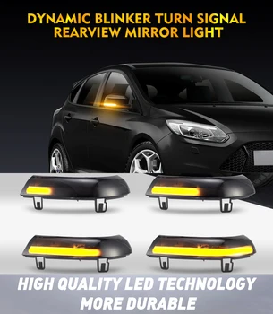 2pcs LED Strani Ogledalo Osvetlitev vključite opozorilne lučke kazalnika za Volkswagen Golf 5 Bora Passat GTI MK5 Jetta auto accessory