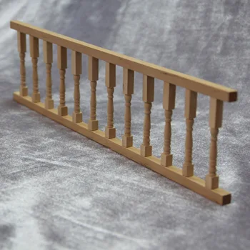 12 DIY Lesene Baluster Guardrail Handrail Lutke Miniaturnega Pohištva Ograjo 1:12 lestvici #B021