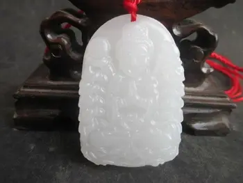 Dosegljivi Kitajski Hetian Belega Jade Jade Vklesan Tisoč roko Guan Kwan Yin-yin Bodhisattva Lepe Majhen Obesek