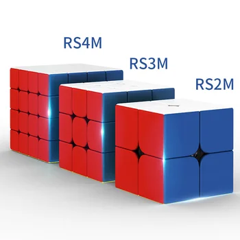 Moyu RS2M Magnetni 2x2x2 Speed Magic Cube Stickerless Meilong RS2 M ragdoll seveda RS4M Strokovno RS3M Magnet 3x3 Magico Cubo