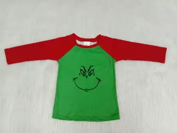 Debelo/drobno risanka baby fantje majica dolg rokav rdeče, zelene majice otroci boutique otroška oblačila vrhovi gxj