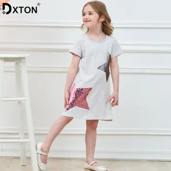 Dxton Otroci Oblačila Bleščica Dekle Obleko Poletje Otroci Obleko Unicorn Princess Oblačenja 2019 Risanka Dekle Sundress 3-8 Leta SMK777 Mix