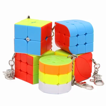Moyu Mini Ključnih Verige 3x3x3 2x2x2 Čarobna Kocka Uganka Nalepke Hitrost Kocka Keychain Izobraževalne Igrače Za Otroke Darilo Igri Cube