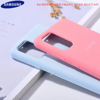 Samsung Galaxy S20 Ultra A71 A51 5G Tekoče Silikona Primeru Silky Soft-Touch Telefon Lupini Za Samsung S20 Plus S20 FE A21S A51 A71