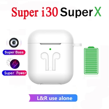 2020 Novi I30 Super X XS TWS Uho Brsti Brezžične Slušalke Bluetooth Slušalke 9D Bas Čepkov PK I7s I30 I12 I11 I9s I14 Čepkov