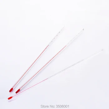 10pcs Rdeča žica, steklene paličice termometer,L. 200mm/300mm/500mm/velikosti 1000 mm,Rdeča vode,Rdečo tekočino termometer,Alkohol termometer